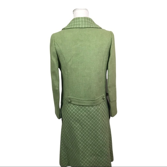 Vintage Pickfair Place Women’s small Union Made Green Check Wool Coat Union Made - Picture 5 of 12